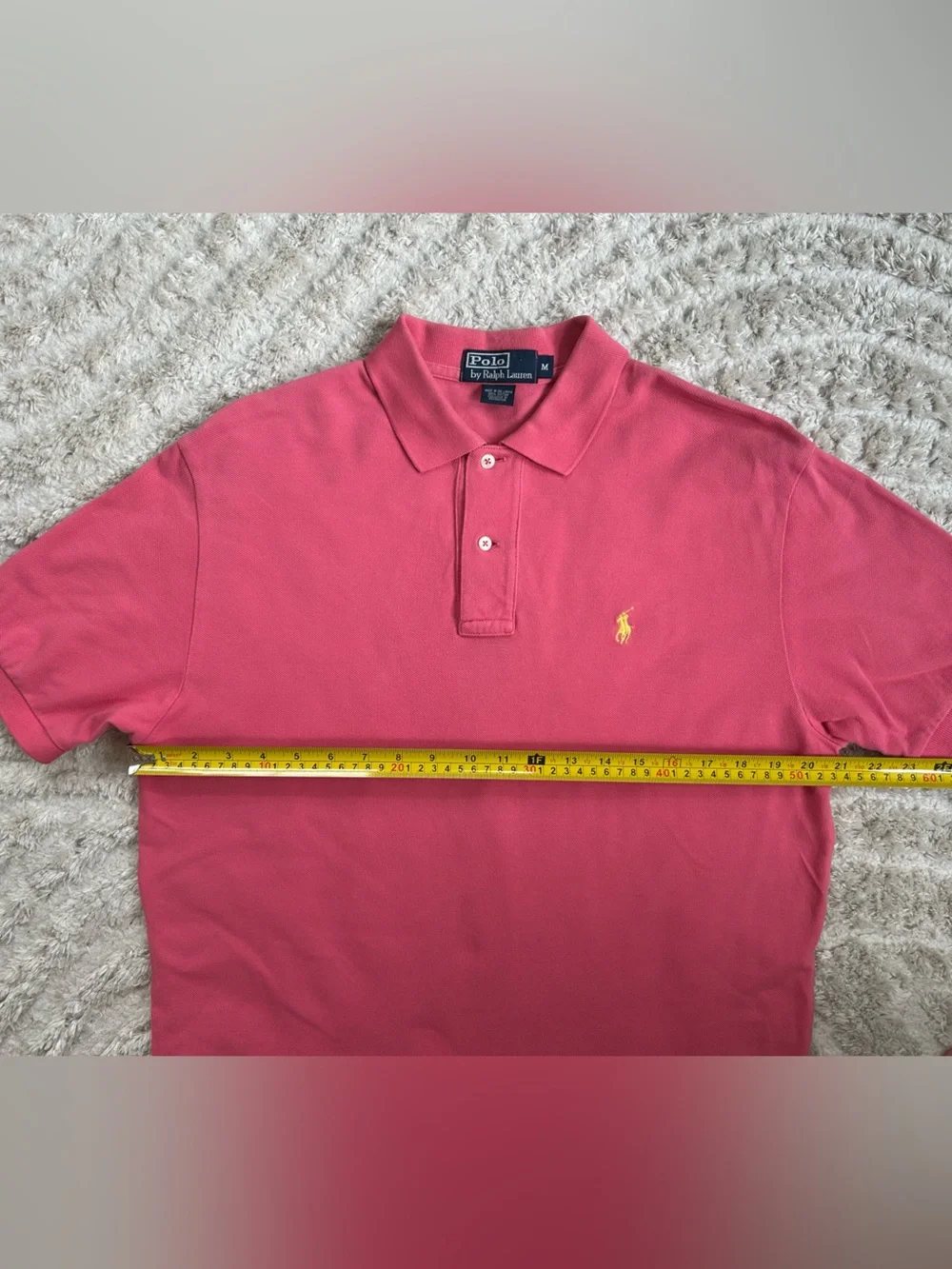 Ralph Lauren Pink Short-Sleeve Polo with Yellow Pony